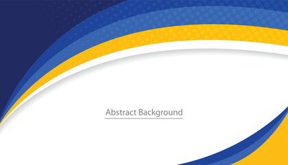Fototapete - Blue abstract design layout template. brochure design, flyer, magazine cover. social media cover ads banner, invitation card. wave banner template. vector illustration