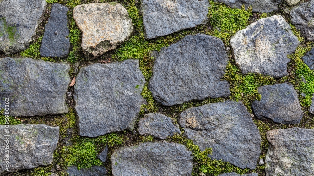Seamless dark gray cobblestone texture with a rough, weathered finish ...