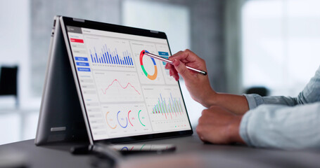 Fototapete - Data Analyst Using Data Analytics KPI