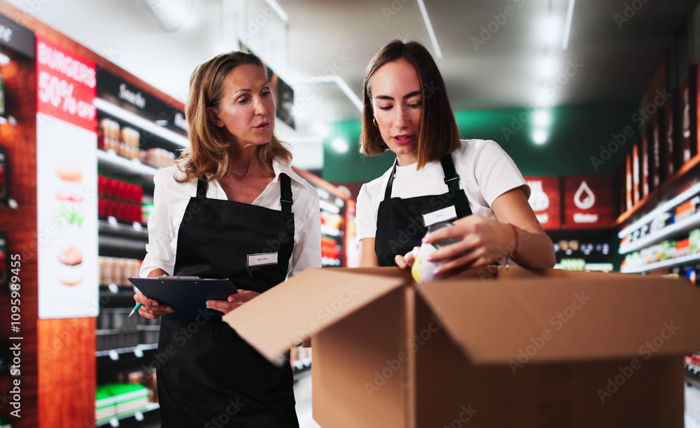 Retail Store Supermarket Manager Stock Photo | Adobe Stock