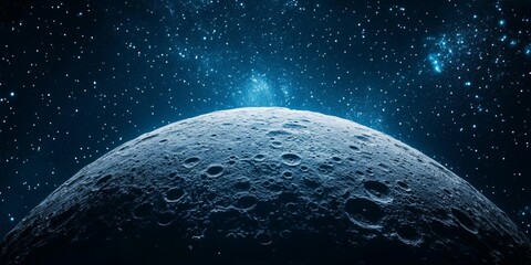 Wall Mural - close up moon in space