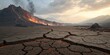 © chaiwat - Ground cracked by volcanic eruption, geological event, molten rock, cracked ground, natural process