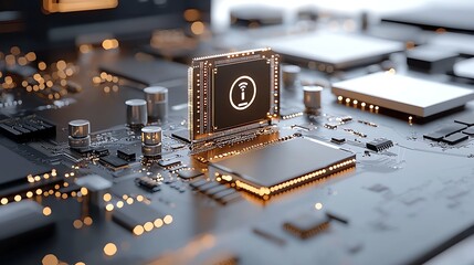 close-up of electronic circuit board design