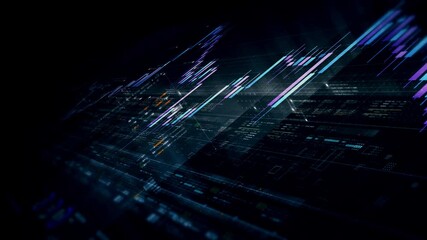Leinwandbilder - Dynamic data visuals for business info graphics, animated charts, and data-driven insights for a business meeting mock-up. Explore the world of trading, stock exchanges, and crypto