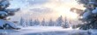 © YONG - Winter background with snow and fir tree branches. Winter landscape with copy space.