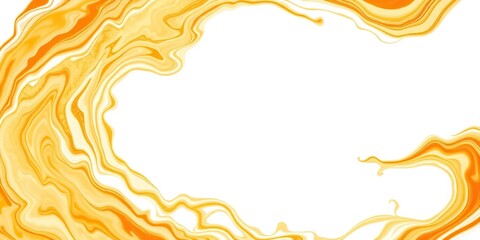 Swirling orange and gold marbled pattern on a white background, background, gradient, swirling