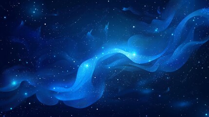 Wall Mural - Stunning Blue Starscape of the Universe