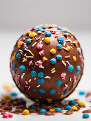 Wall Mural - Delicious colorful chocolate balls