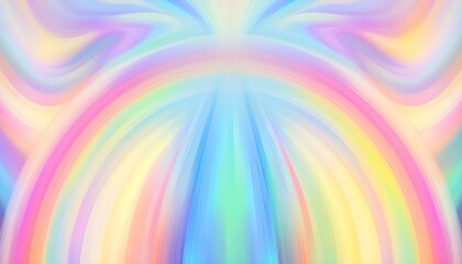 Soft pastel rainbow gradient background with lots of empty space for text, more clarity with clear light and sharp focus. Brightly coloured holographic summer water surface background with ripples