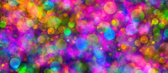 Wall Mural - vibrant multi colored bokeh background creating a dreamy and festive atmosphere ideal for designs an