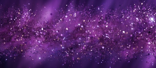 Wall Mural - purple glitter textured backdrop with abstract sparkle effects for creative design and artistic proj
