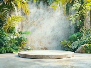 Poster - Natural greenery display tropical setting background image serene atmosphere nature concept