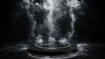 Aufkleber - Mysterious smoke and light effects digital art abstract environment dark atmosphere