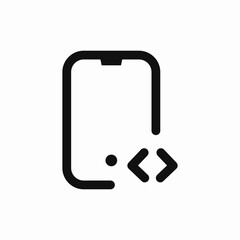 phone programming icon sign vector
