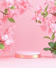 Aufkleber - Spring blossoms display studio product photography floral close-up aesthetic appeal