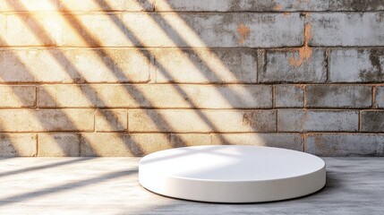 Aufkleber - Artistic display stage industrial setting minimalist design modern aesthetic indoor lighting