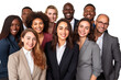 © Mary - Group of smiling business interacial people in suits on transparent background. Groups of people in business attire. Rich man and women. Business leader. Startup boss. Isolated image. PNG cut out.