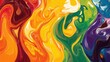 © Espresso - Vibrant abstract swirling colors in warm hues showcasing a harmonious blend of red, orange, yellow, and green.