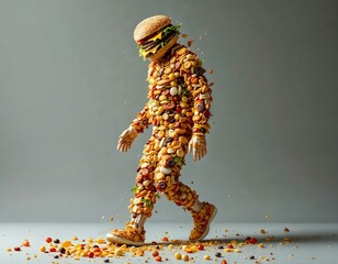 fast food burger man junk food 