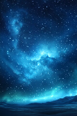 Wall Mural - Beautiful auroras accompanied a huge and beautiful starry sky. A starry sky conceals nothing. The picture should have layers, a sense of depth, a sense of detail, high-definition.