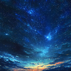 Wall Mural - Beautiful auroras accompanied a huge and beautiful starry sky. A starry sky conceals nothing. The picture should have layers, a sense of depth, a sense of detail, high-definition.