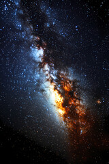Wall Mural - Beautiful auroras accompanied a huge and beautiful starry sky. A starry sky conceals nothing. The picture should have layers, a sense of depth, a sense of detail, high-definition.