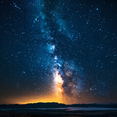 Wall Mural - Beautiful auroras accompanied a huge and beautiful starry sky. A starry sky conceals nothing. The picture should have layers, a sense of depth, a sense of detail, high-definition.