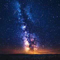 Wall Mural - Beautiful auroras accompanied a huge and beautiful starry sky. A starry sky conceals nothing. The picture should have layers, a sense of depth, a sense of detail, high-definition.