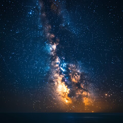 Wall Mural - Beautiful auroras accompanied a huge and beautiful starry sky. A starry sky conceals nothing. The picture should have layers, a sense of depth, a sense of detail, high-definition.