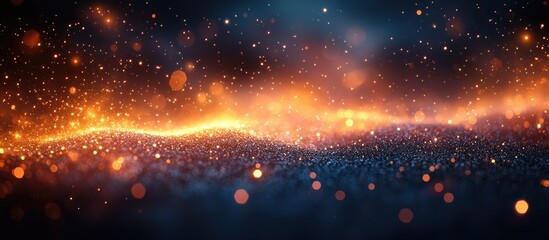 Wall Mural - abstract glowing lights with defocused glitter texture on dark background creating a mesmerizing win