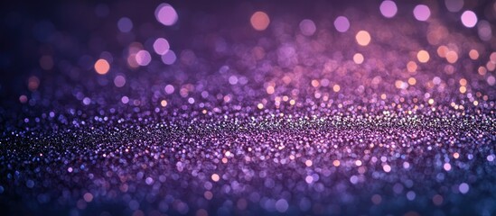 Wall Mural - purple glitter texture with bokeh lights on a shimmering background ideal for festive invitations or