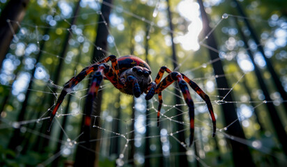 Wall Mural - a spider that has the word spider on it