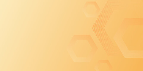Leinwandbilder - Abstract gradient yellow background with hexagons shape stock line texture and seamless pattern. Modern elegant simple style digital line technology concept template background, vector illustration.	