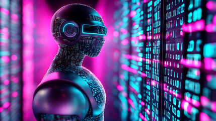 Visual depiction of advanced technology focusing on machine learning capabilities.