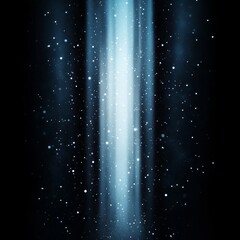 Wall Mural - abstract light beam with particles, glowing streaks in dark background.