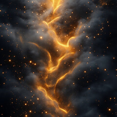 background, stars and smoke