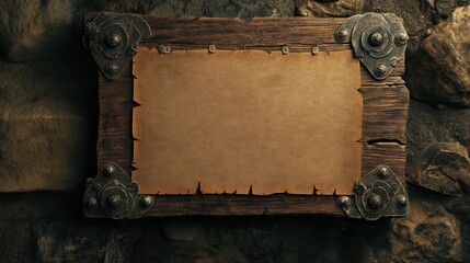 Sticker - Vintage Blank Scroll Frame