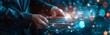 © btiger - Digital Technology Network Security Data Center Engineer with Tablet for Cloud Computing and Financial Growth in Ultra Realistic Photo