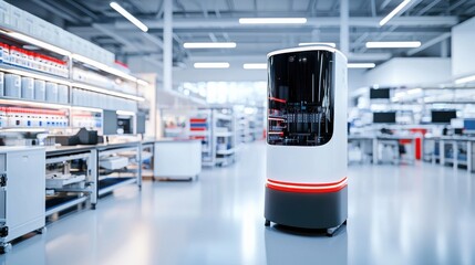 Poster - Modern Workspace for Assembly of Consumer Goods with Advanced Technology