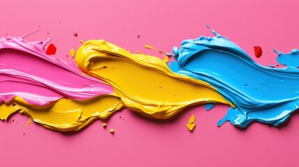 Fototapete - Vibrant Colors of Paint Artistically Arranged for Marketing Purposes
