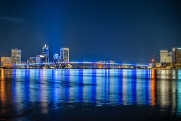 Canvas Print - jacksonville, florida at night