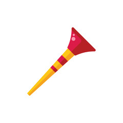 Sticker - Plastic horn making loud noise, used by fans cheering for their team during soccer or football match