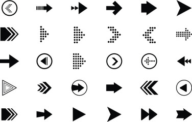 Wall Mural - arrow icons set. collection different arrows sign. arrow vector collection. vector illustration