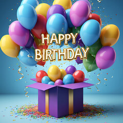 Wall Mural - wish a happy birthday to someone you love with beautiful photos and gifts.