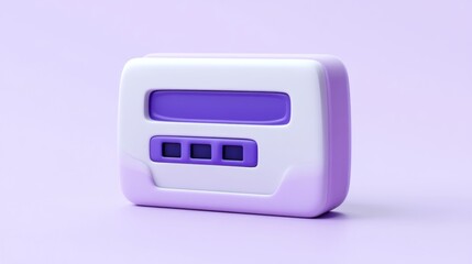 Fototapete - A purple and white device resembling a modern gadget or appliance.