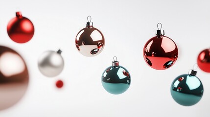Wall Mural - chirstmas ball on white background
