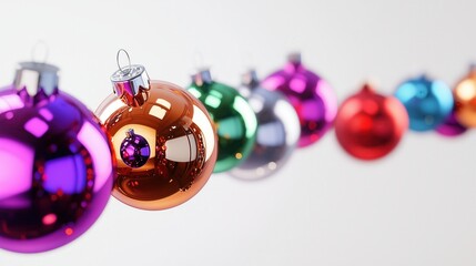 Wall Mural - chirstmas ball on white background