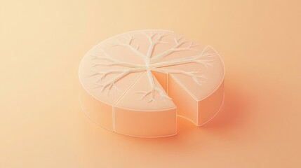 Aufkleber - A stylized, segmented design resembling a tree, emphasizing growth and interconnectedness.