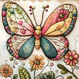 Adorable embroidery clipart