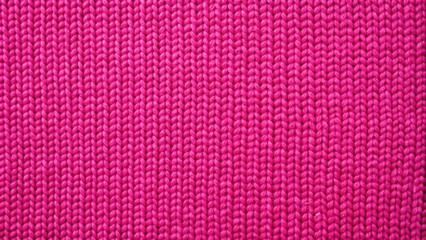 Poster - A close-up texture of vibrant pink knitted fabric, showcasing the intricate weave and fluffy yarn, perfect for crafting, design, and textile projects.